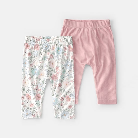 Carter's Purelysoft Baby Girls Straight Regular Fit Pull-On Pant