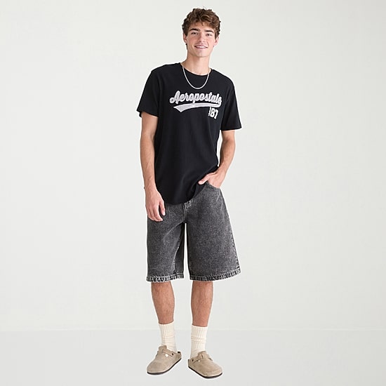 AEROPOSTALE Mens Crew Neck Short Sleeve Classic Fit Graphic T-Shirt