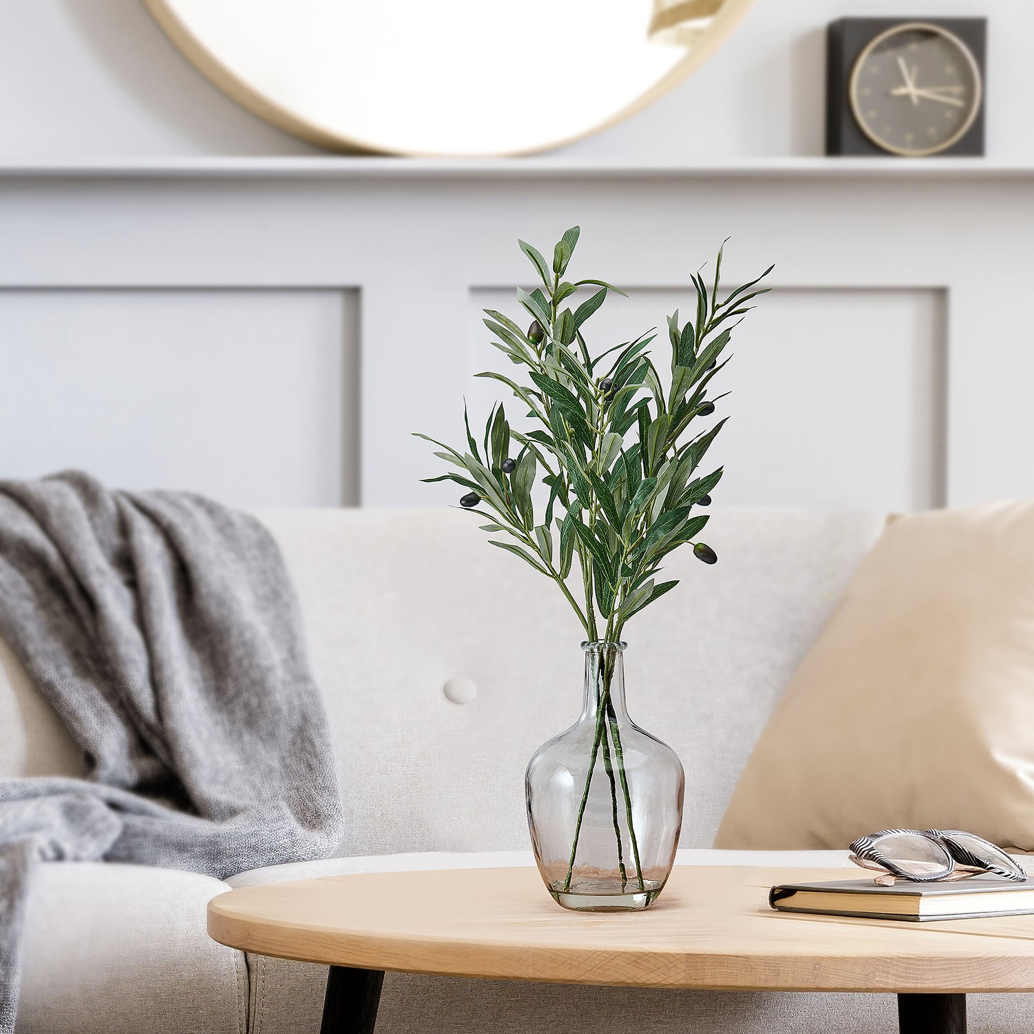 Elements Glass Vase Artificial Plant