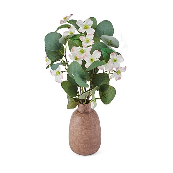 Elements Brown Vase Artificial Plant