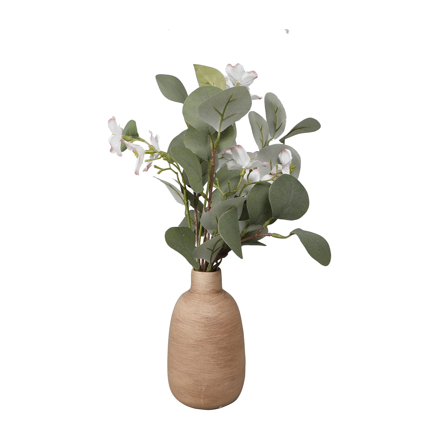Elements Brown Vase Artificial Plant