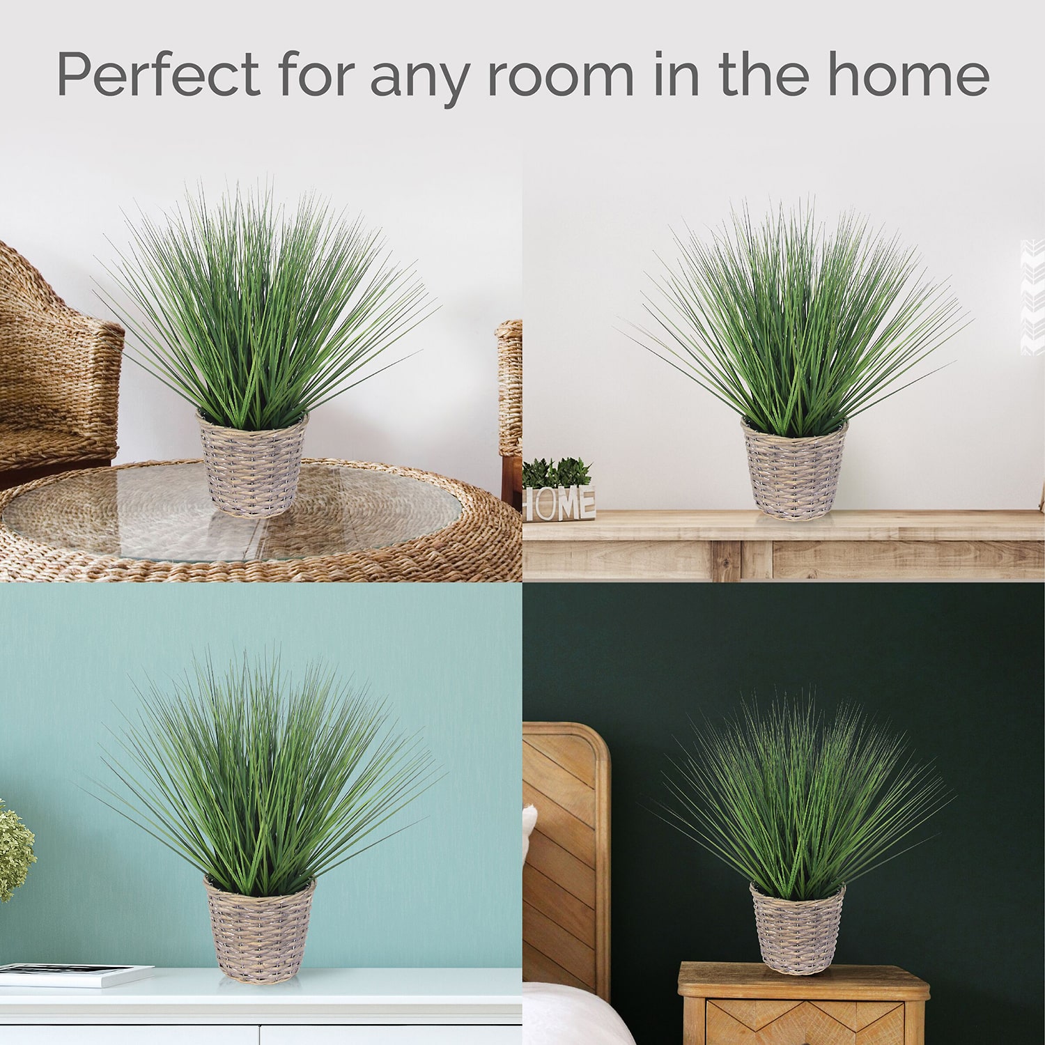 Elements Woven Willow Basket Artificial Plant