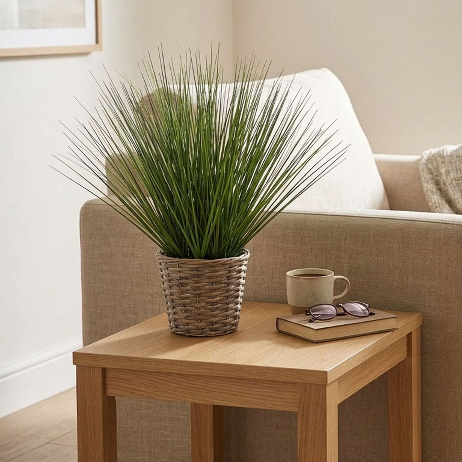 Elements Woven Willow Basket Artificial Plant