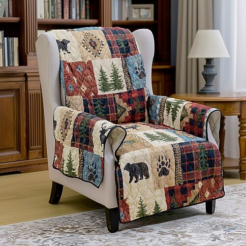 Your Lifestyle By Donna Sharp Woodland Patch Sofa Protector, One Size, Red