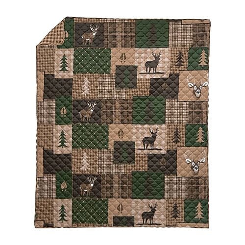 Your Lifestyle By Donna Sharp Green Forest Midweight Throw, One Size, Green