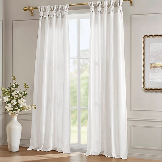 Madison Park Natalie Twist Tab Tab Top Light-Filtering Set of 2 Curtain Panel