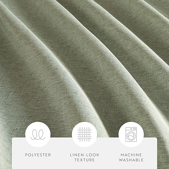 Casual Comfort Linen-Look  Solid Shower Curtain