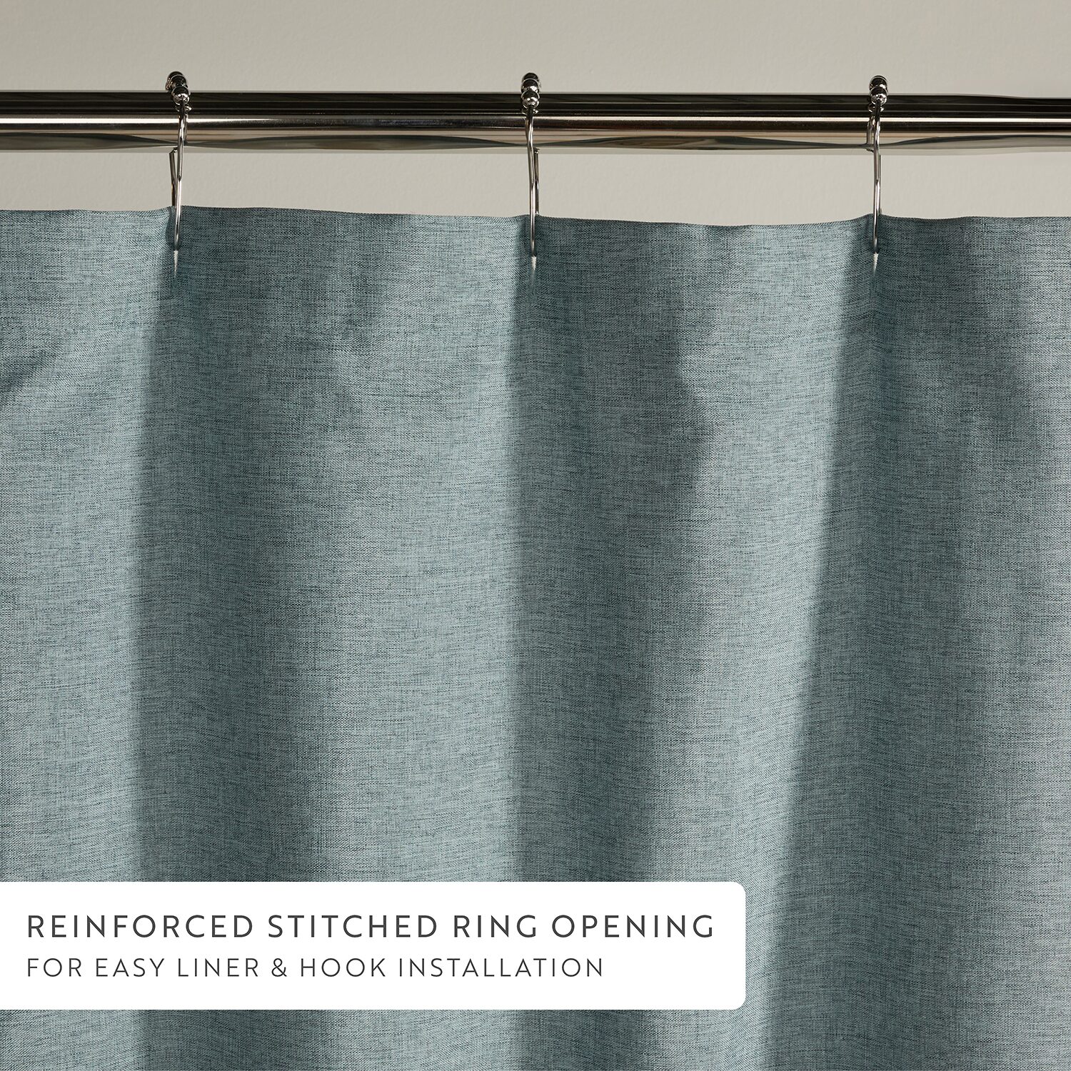 Casual Comfort Linen-Look  Solid Shower Curtain