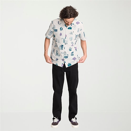 VOLCOM Mens Short Sleeve Camp Shirt