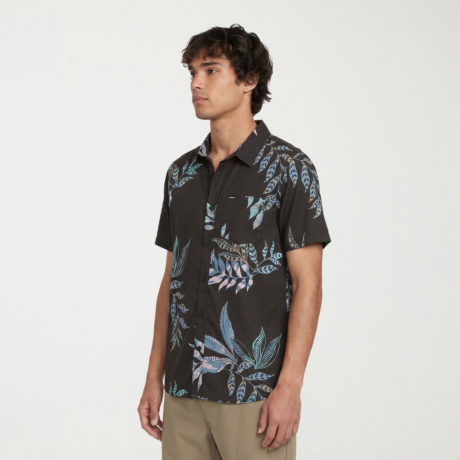 VOLCOM Mens Short Sleeve Regular Fit Button-Down Shirt