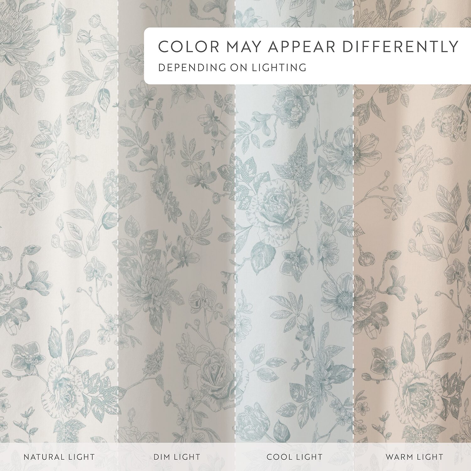 Casual Comfort Cotton Blend Floral Shower Curtain