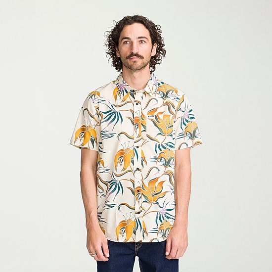 VOLCOM Mens Short Sleeve Regular Fit Button-Down Shirt