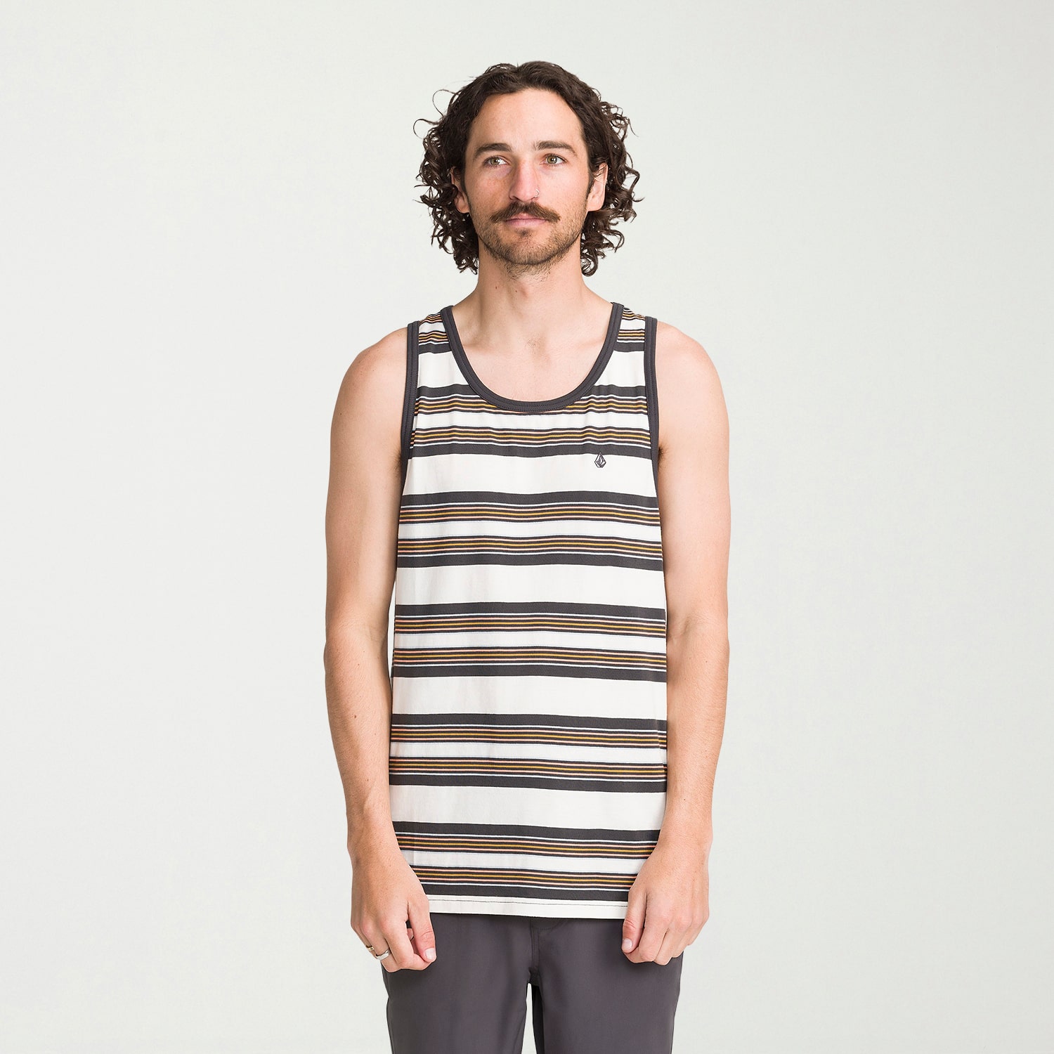 VOLCOM Mens Round Neck Sleeveless Tank Top