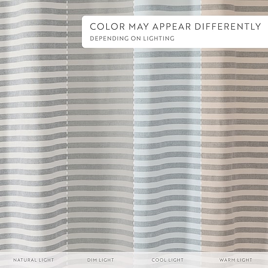 Casual Comfort Cotton Blend Classic Stripe Printed Shower Curtain