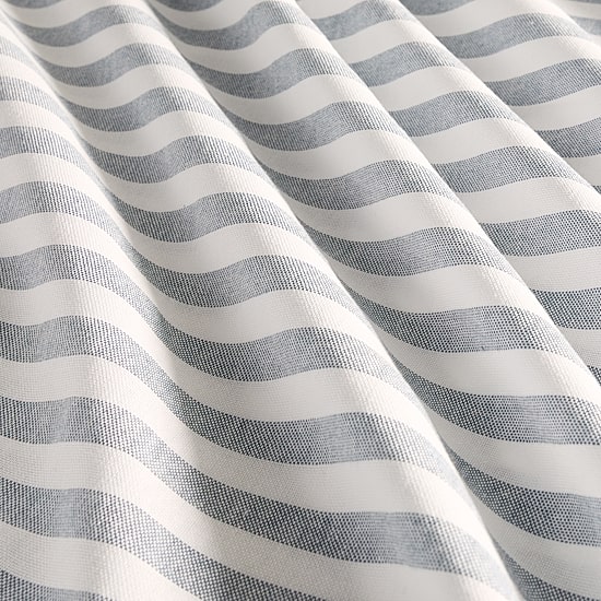 Casual Comfort Cotton Blend Classic Stripe Printed Shower Curtain