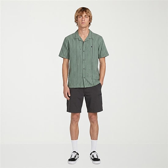 VOLCOM Mens Short Sleeve Camp Shirt