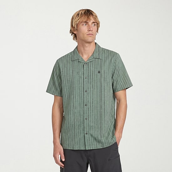 VOLCOM Mens Short Sleeve Camp Shirt