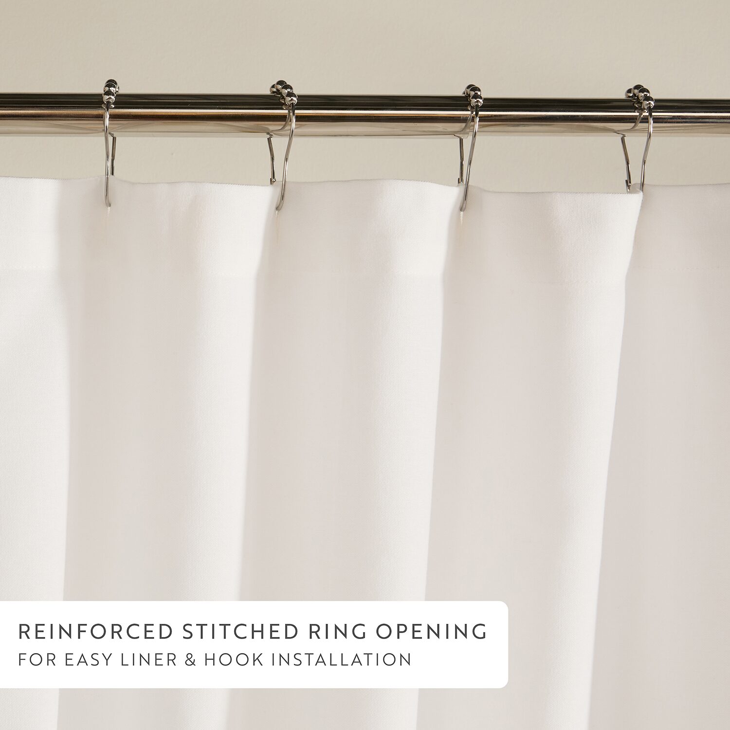 Casual Comfort Cotton Blend Placement Stripe Shower Curtain