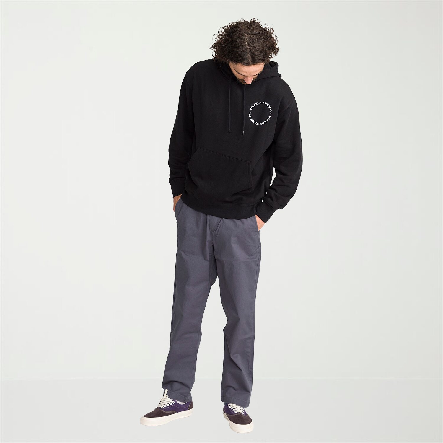 VOLCOM Mens Long Sleeve Fleece Hoodie