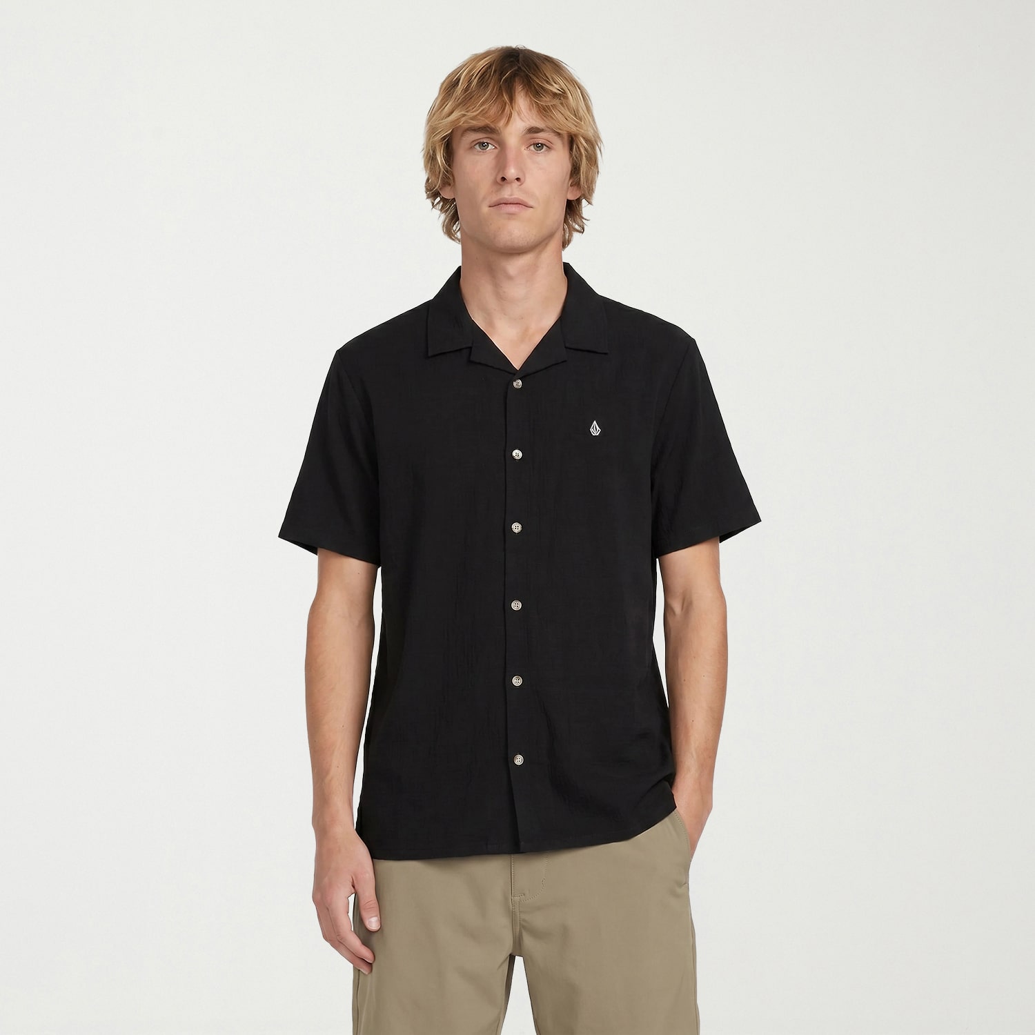 VOLCOM Mens Short Sleeve Camp Shirt