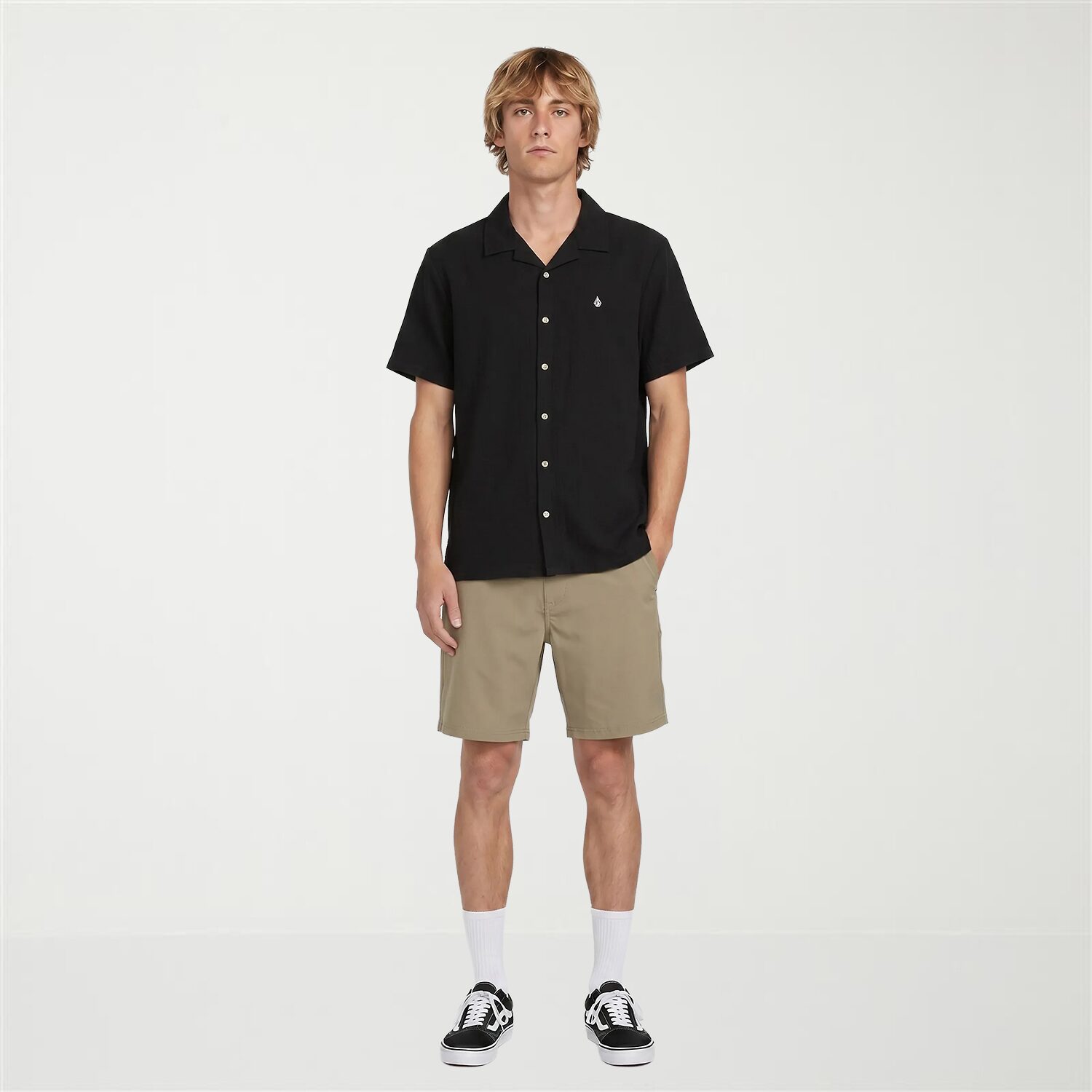 VOLCOM Mens Short Sleeve Camp Shirt