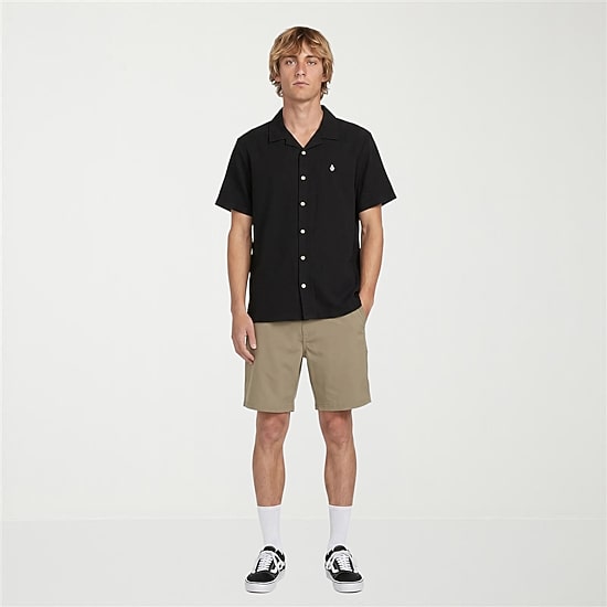 VOLCOM Mens Short Sleeve Camp Shirt