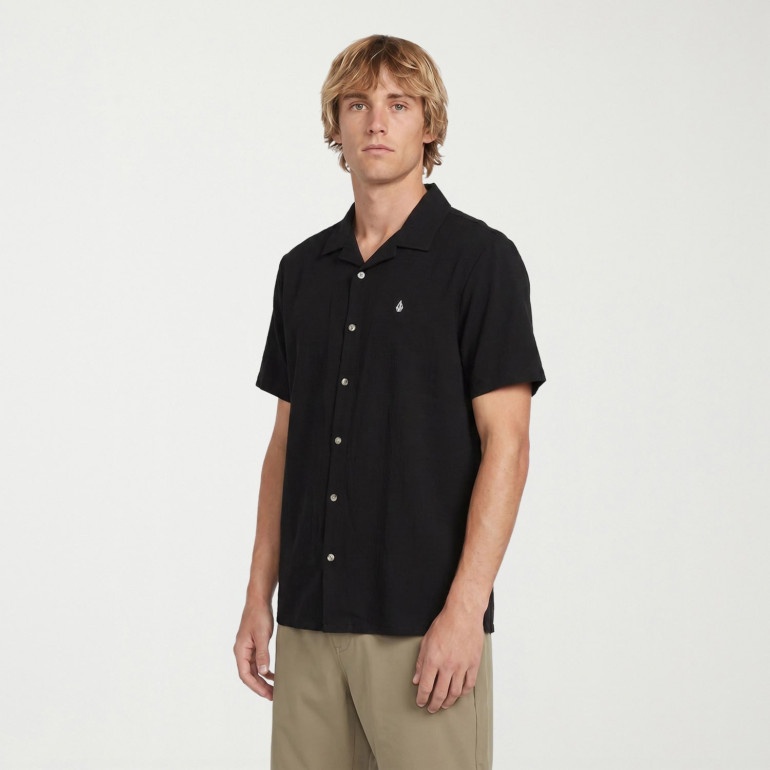 VOLCOM Mens Short Sleeve Camp Shirt