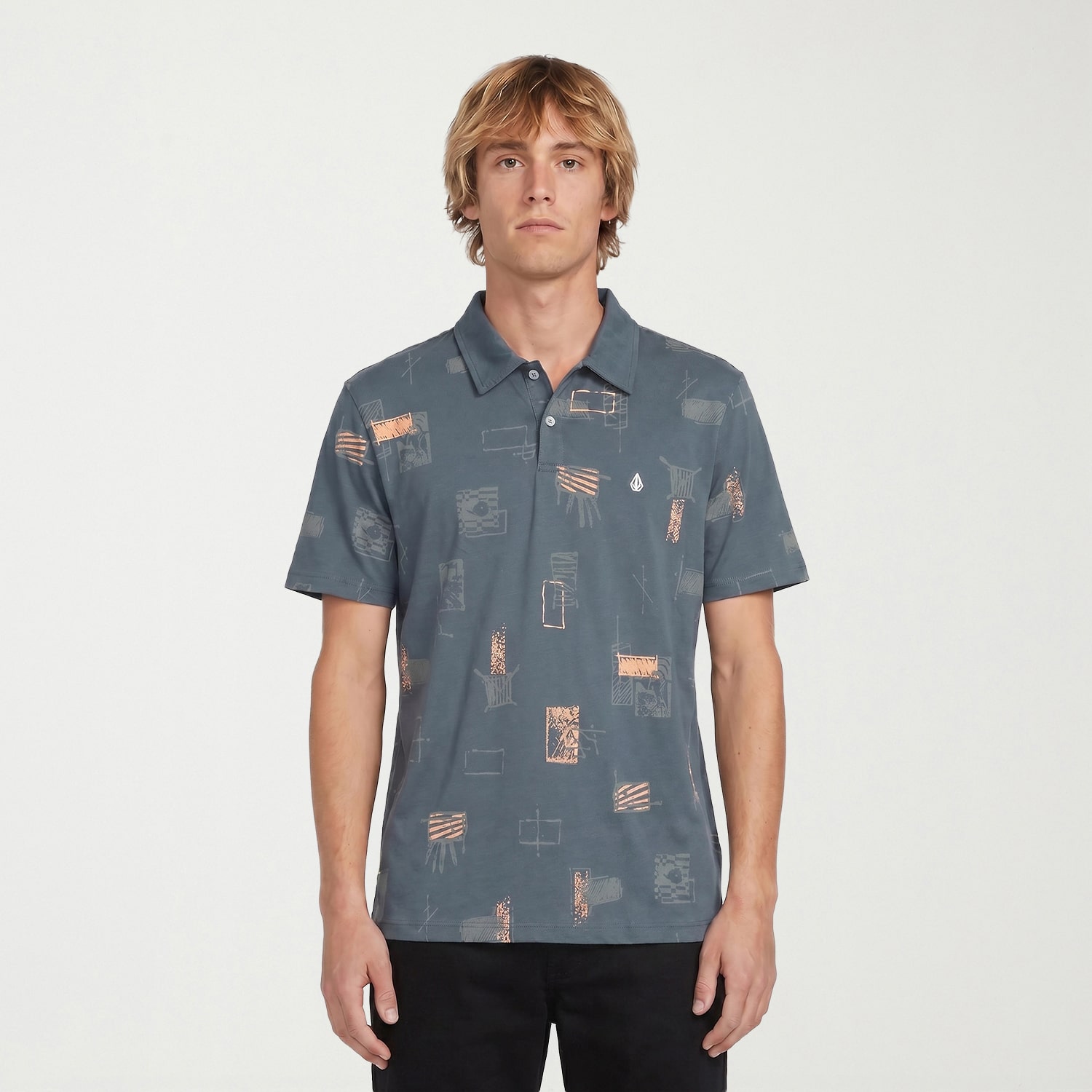 VOLCOM Mens Regular Fit Short Sleeve Polo Shirt