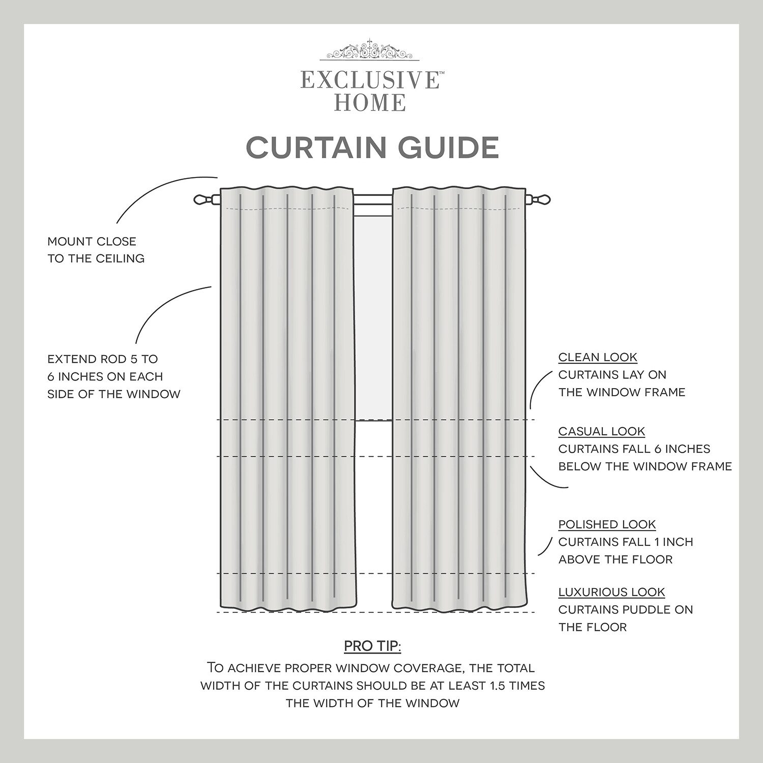 Exclusive Home Curtains Zeus Tab Top Blackout Set of 2 Curtain Panel