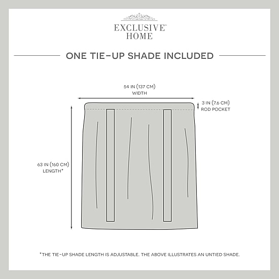 Exclusive Home Curtains Belgian Sheer Rod Pocket Single Tie-Up Shade