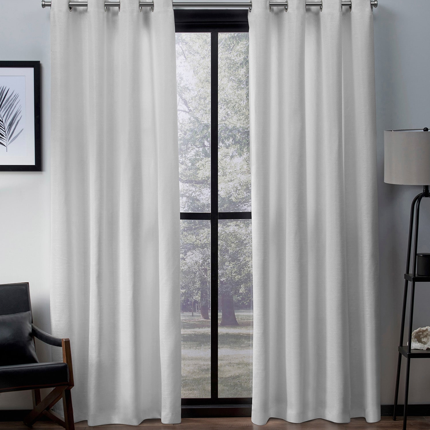 Exclusive Home Curtains Virenze Grommet Top Light-Filtering Set of 2 Curtain Panel