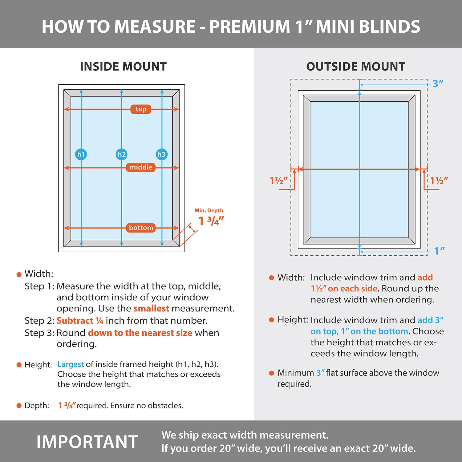 1" Cut-To-Width Room Darkening Cordless Mini Blind