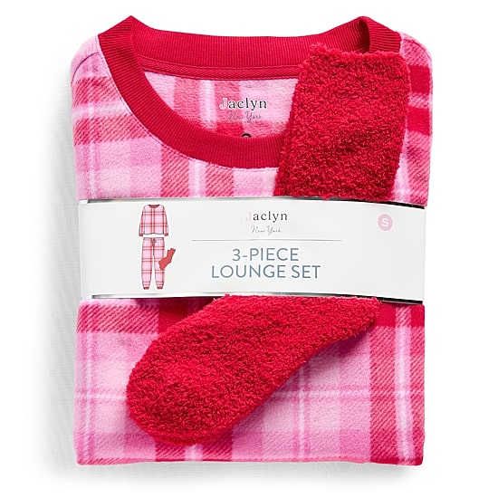 Jaclyn Womens Crew Neck Long Sleeve 3-pc. Pajama Set