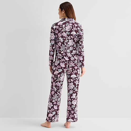 Jaclyn Womens Long Sleeve 2-pc. Pajama Set