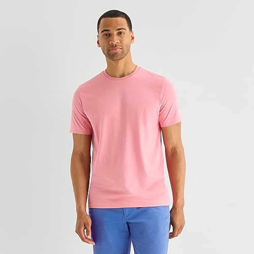St. John's Bay Super Soft Mens Crew Neck Short Sleeve T-Shirt, Small, Pink