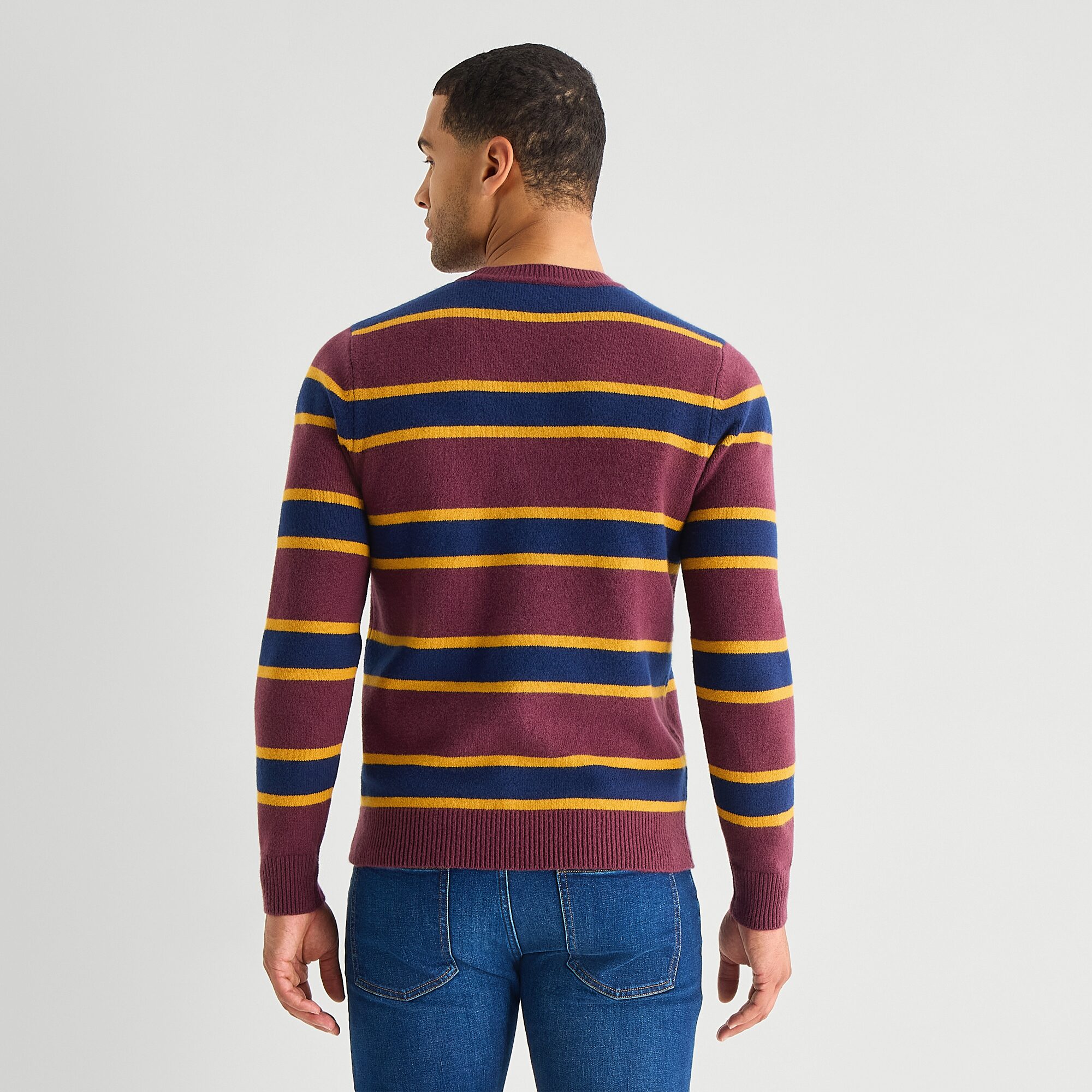 St. John's Bay Cozy Rugby Mens Crew Neck Long Sleeve Pullover Sweater