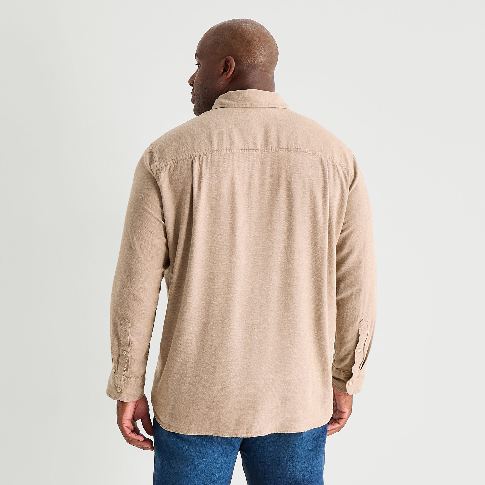 mutual weave Mens Long Sleeve Regular Fit Big and Tall Button-Down Shirt