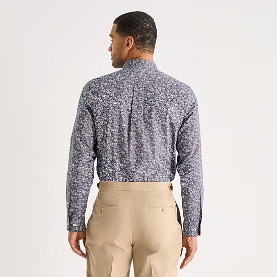 Stafford Floral Mens Long Sleeve Regular Fit Button-Down Shirt