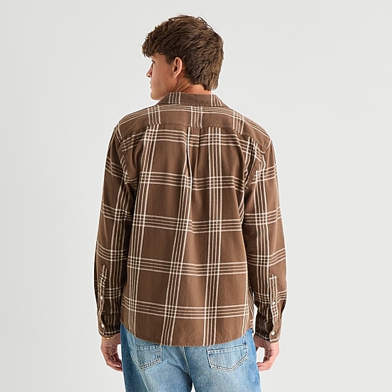 Arizona Mens Long Sleeve Boxy Fit Flannel Shirt