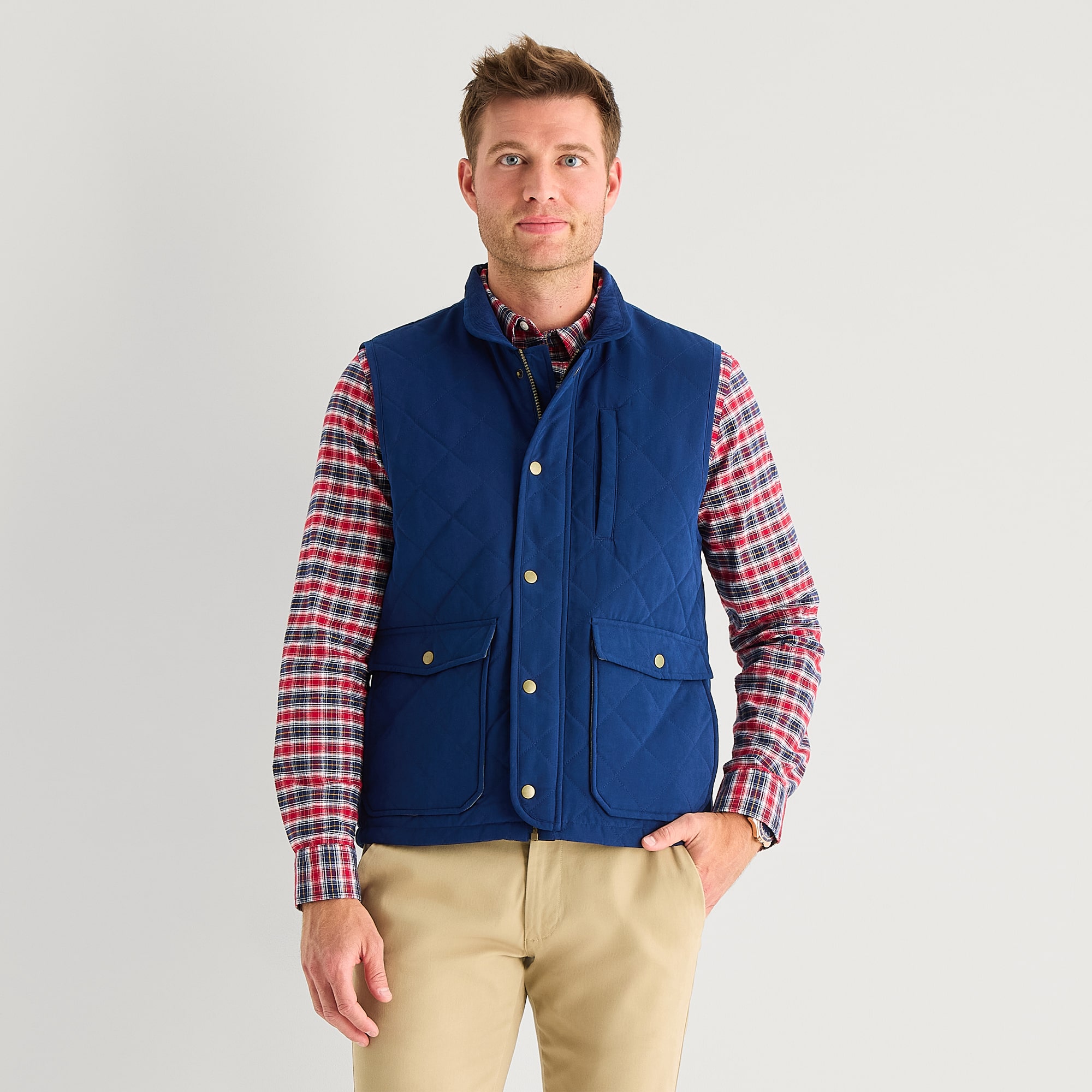 St. John's Bay Brushed Quilted Mens Heavyweight Vest