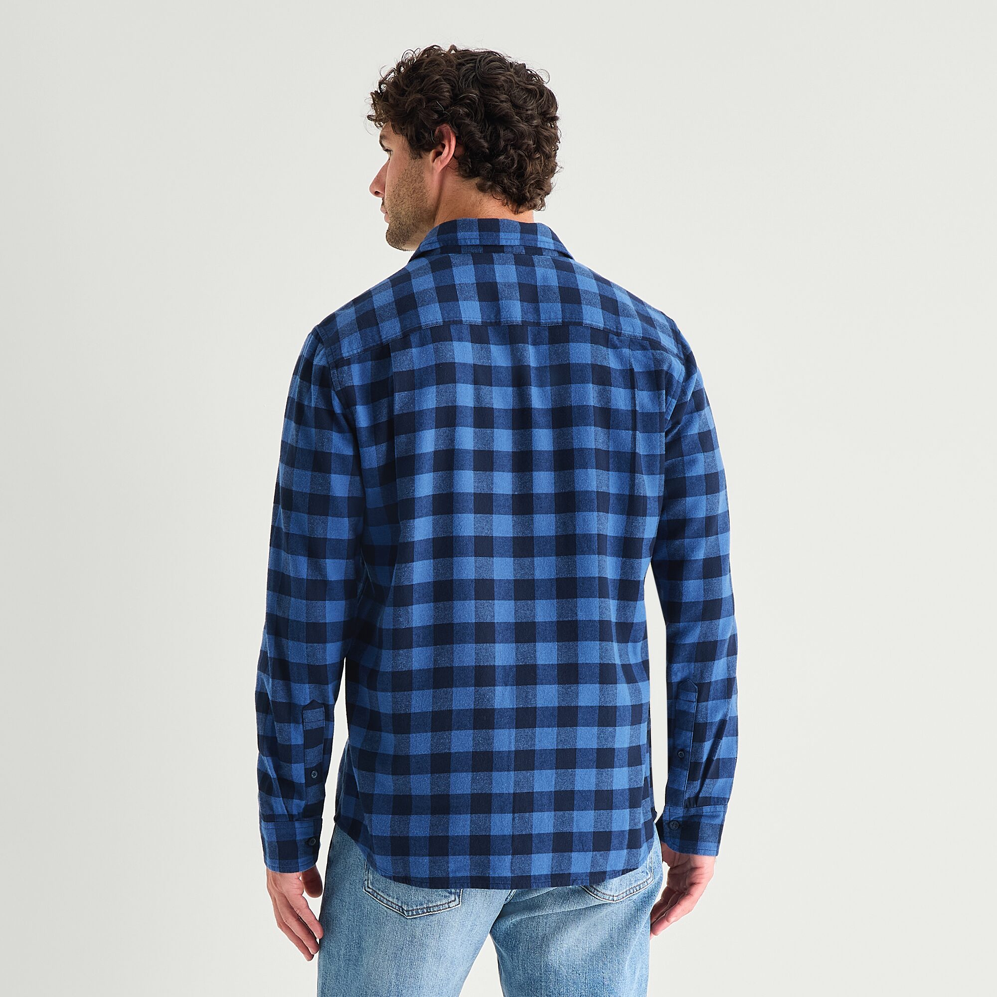mutual weave Mens Long Sleeve Classic Fit Flannel Shirt