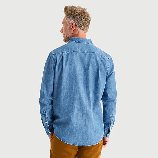 St. John's Bay Denim Mens Long Sleeve Classic Fit Button-Down Shirt
