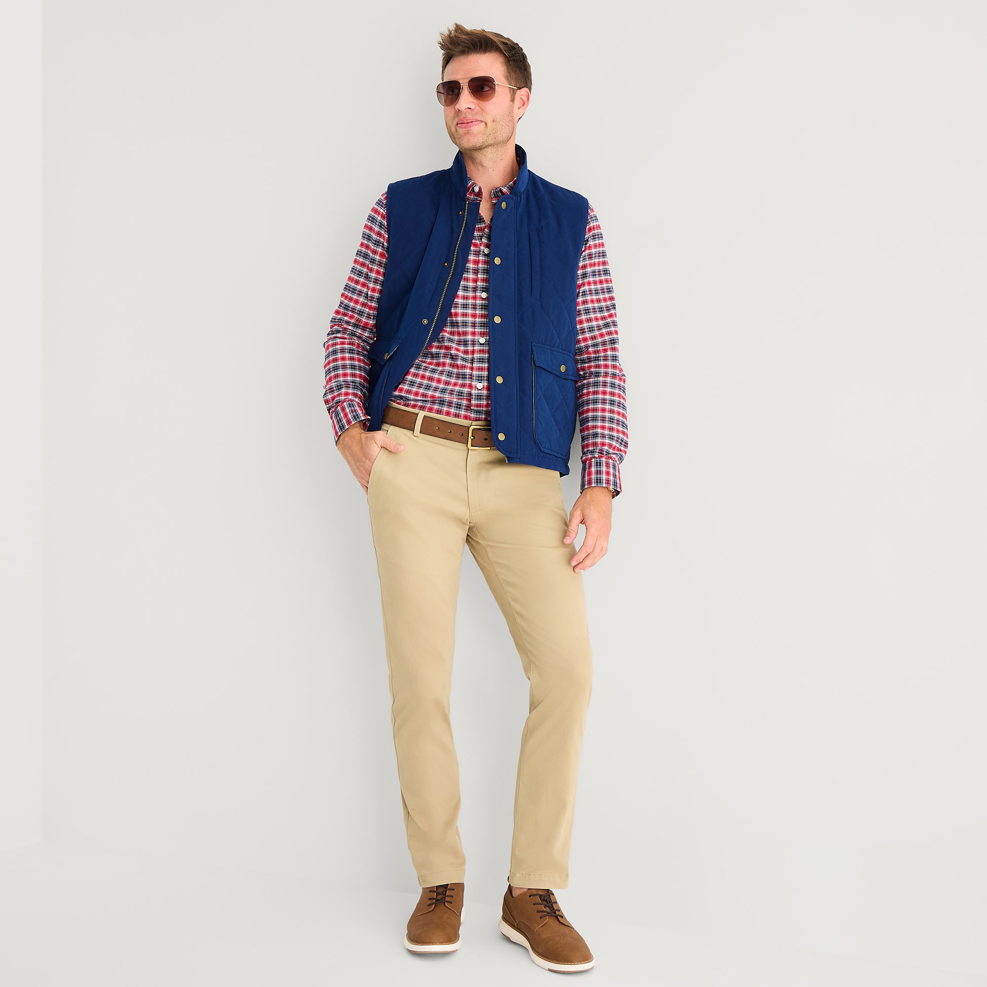 St. John's Bay Brushed Quilted Mens Heavyweight Vest