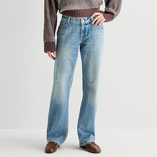 Arizona Womens Low Rise Straight Leg Jean