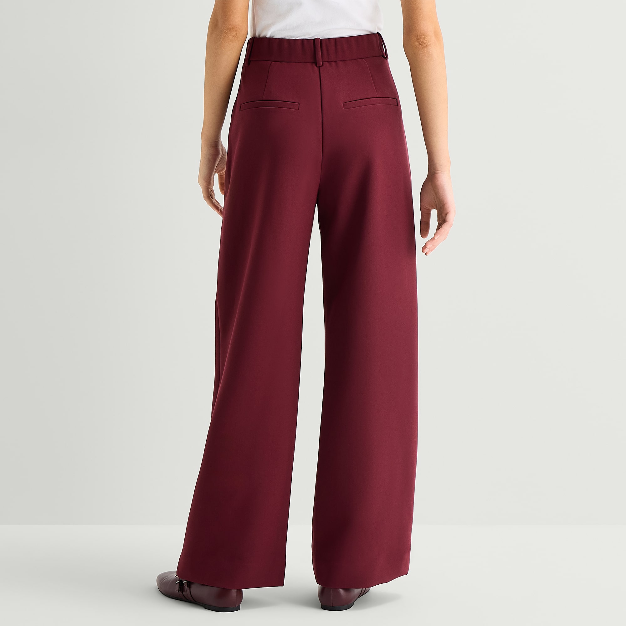 by&by Womens Juniors Wide Leg Mid Rise Trouser