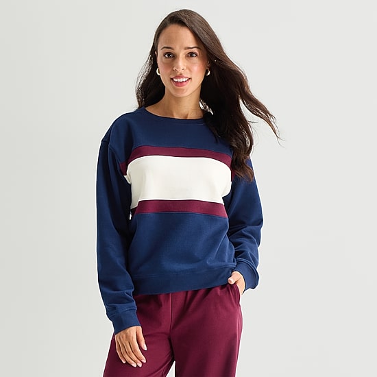 St. John's Bay Womens Crew Neck Long Sleeve Sweatshirt