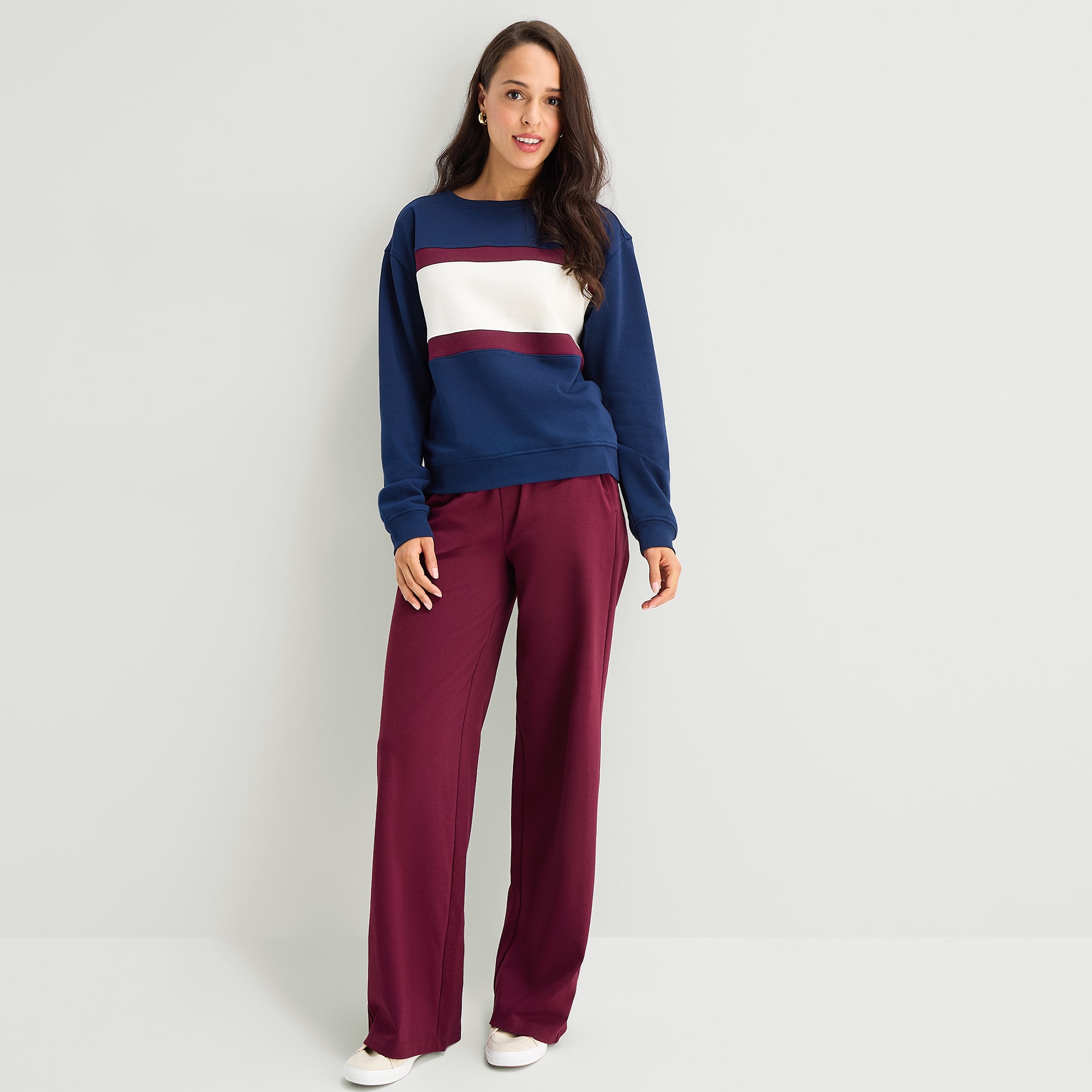 St. John's Bay Womens Crew Neck Long Sleeve Sweatshirt