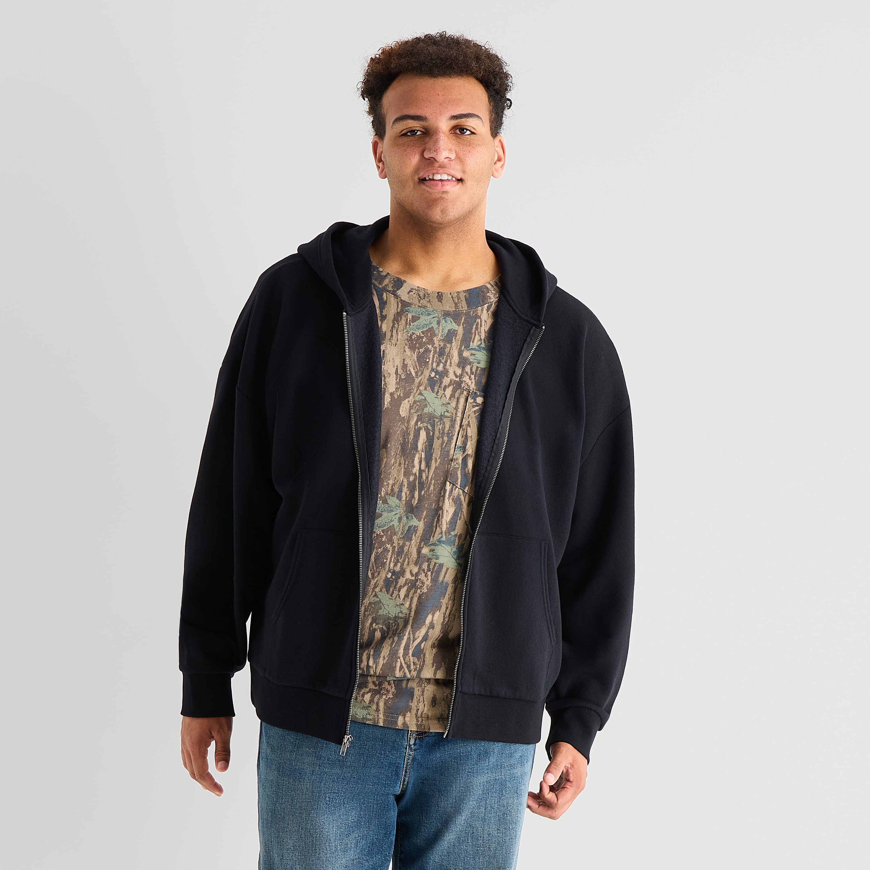 Arizona Mens Hooded Long Sleeve Big and Tall Sweatshirt