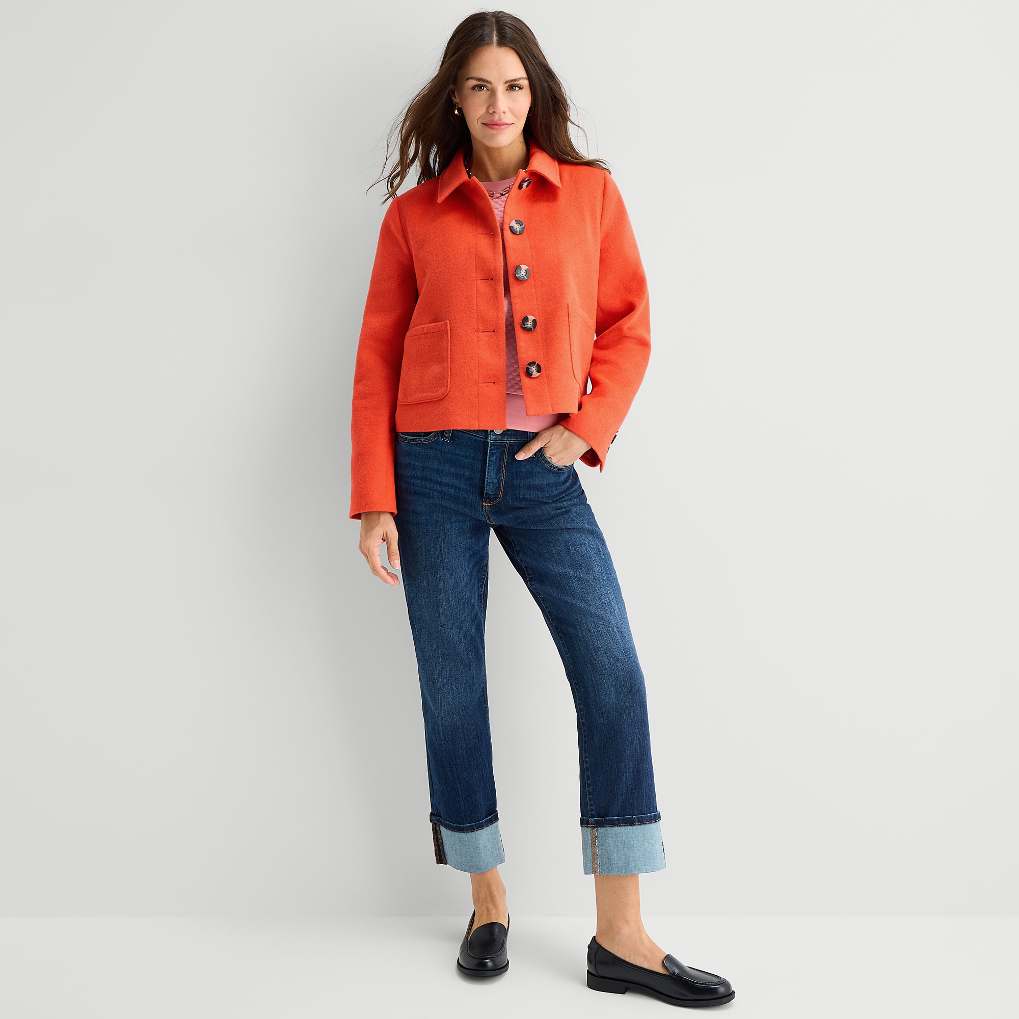 St. John's Bay Womens Lightweight Shirt Jacket