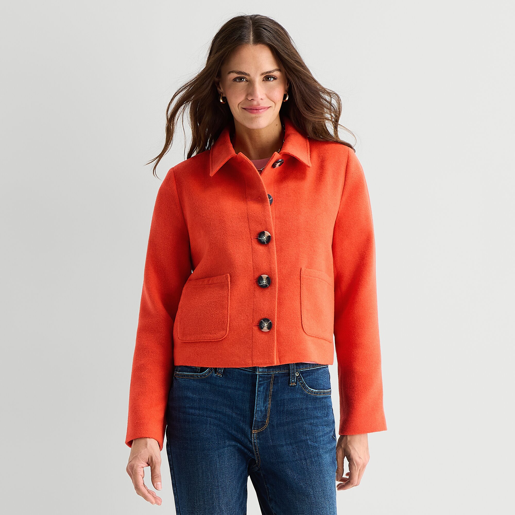 St. John's Bay Womens Lightweight Shirt Jacket